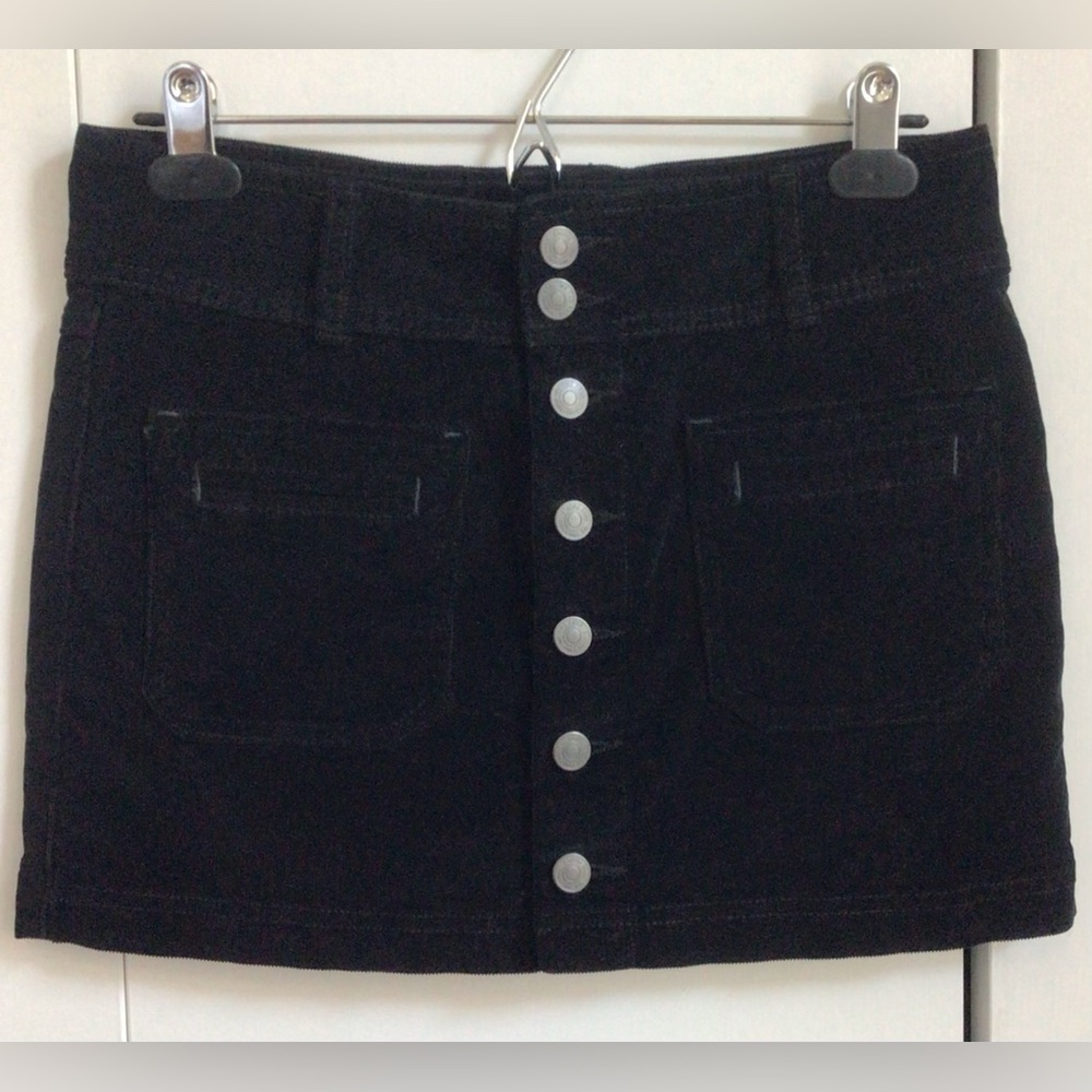 We The Free Black Corduroy mini skirt size 26 long